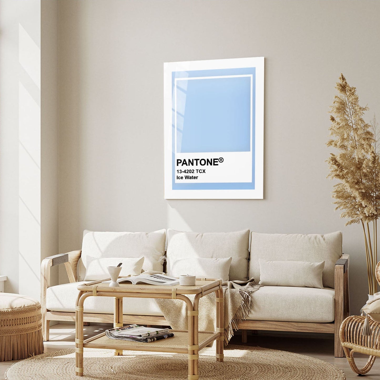 Wes Co Gallery Metal Poster Pantone Ice Water 16" x 24" Home Goods - Summer Border or edge to edge Metal Art Print