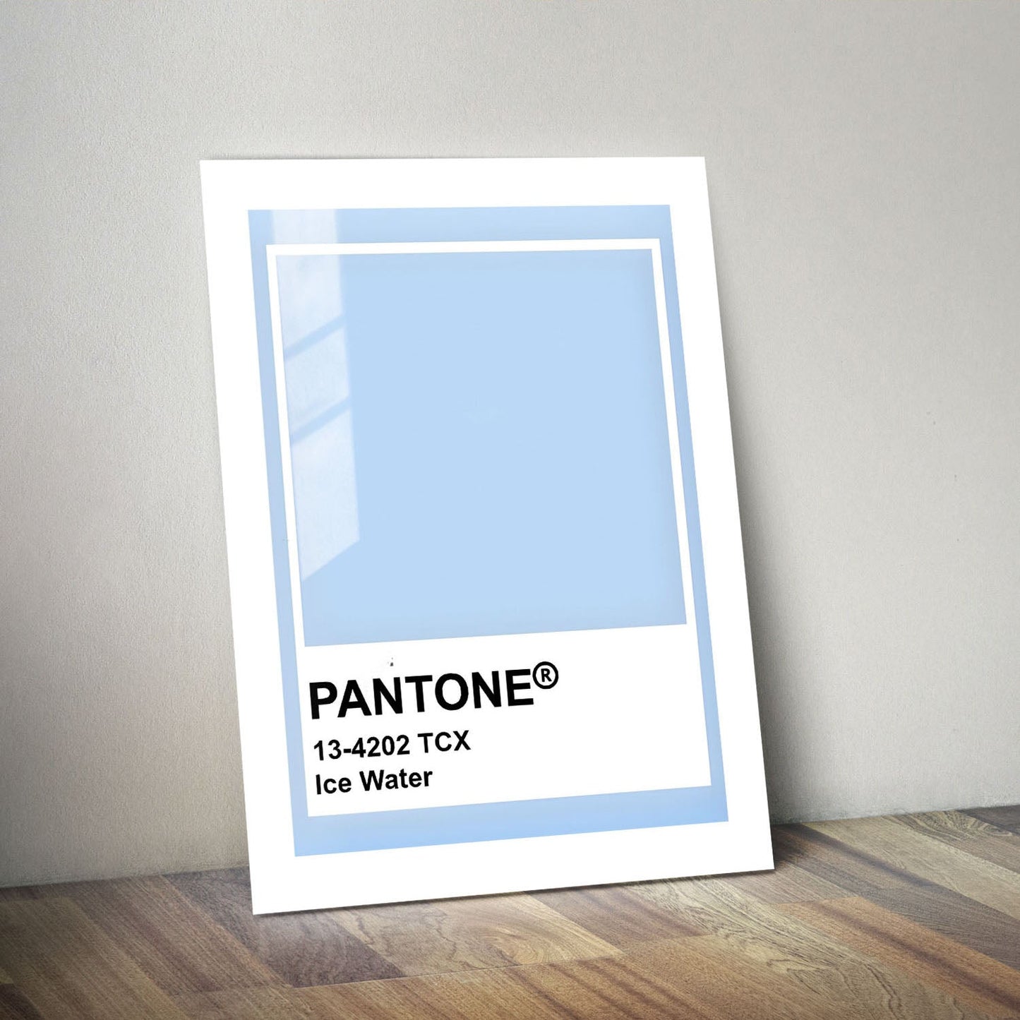 Wes Co Gallery Metal Poster Pantone Ice Water 24" x 36" Home Goods - Summer Border or edge to edge Metal Art Print