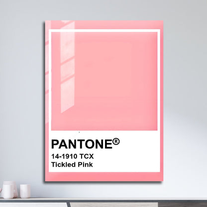 Wes Co Gallery Metal Poster Pantone Tickled Pink 11" x 17" Home Goods - Summer Border or edge to edge Metal Art Print