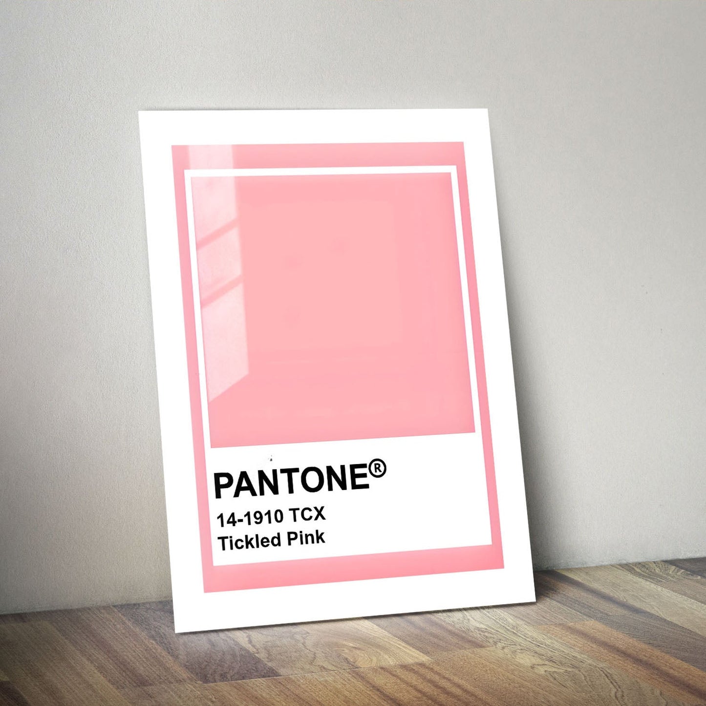 Wes Co Gallery Metal Poster Pantone Tickled Pink 24" x 36" Home Goods - Summer Border or edge to edge Metal Art Print