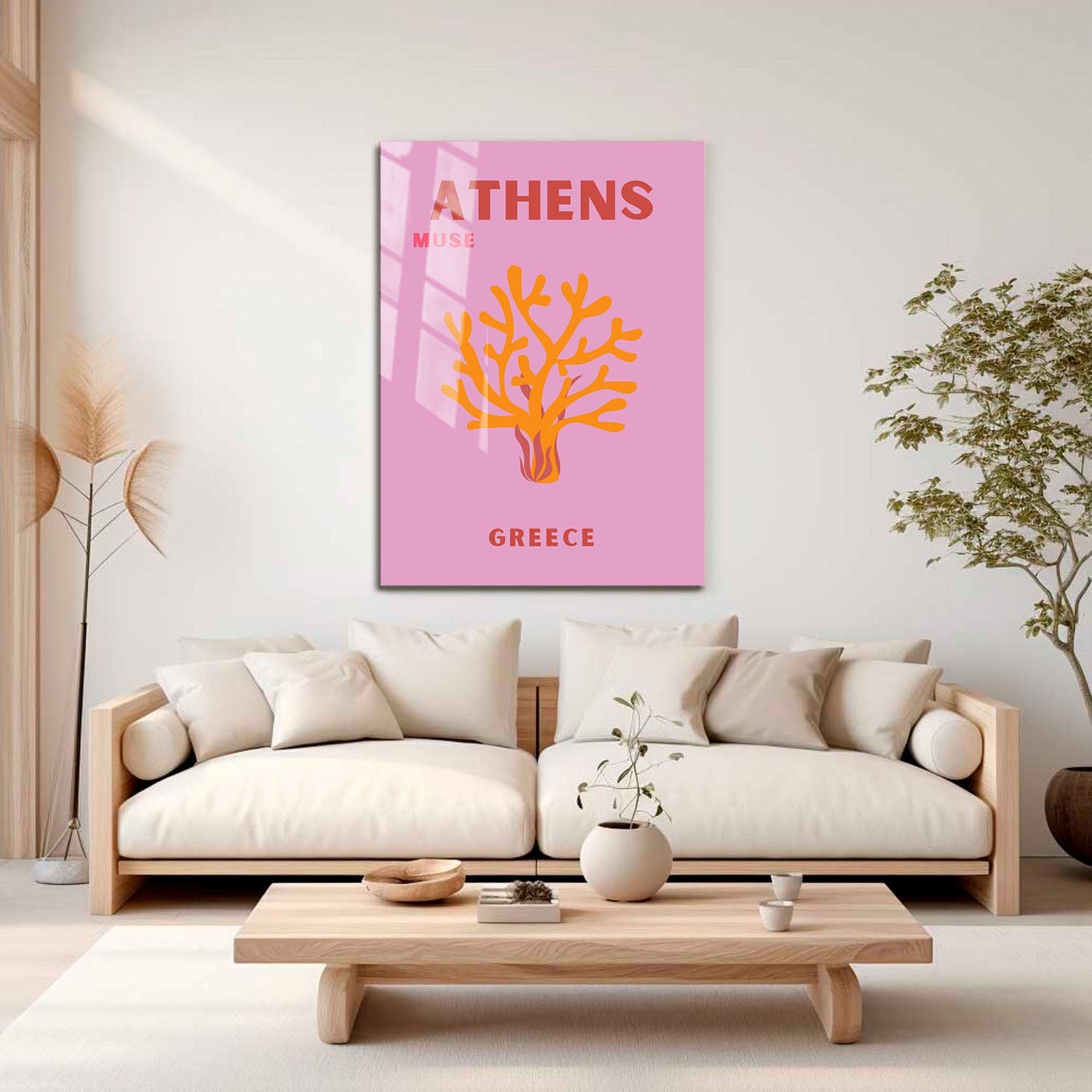 Wes Co Gallery Metal Poster Athens Muse Greece Colorful Travel 16" x 24" Home Goods - Travel Illustrations Edge to edge Metal Art Print