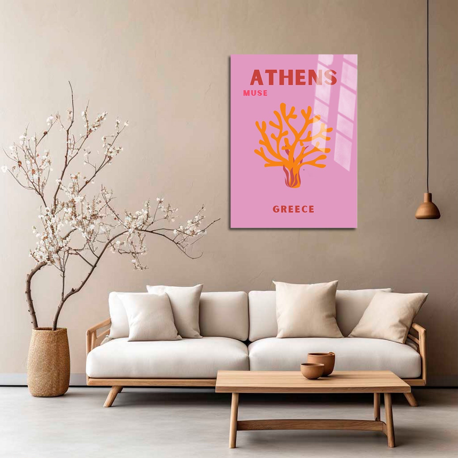 Wes Co Gallery Metal Poster Athens Muse Greece Colorful Travel 5" x 7" Home Goods - Travel Illustrations Edge to edge Metal Art Print