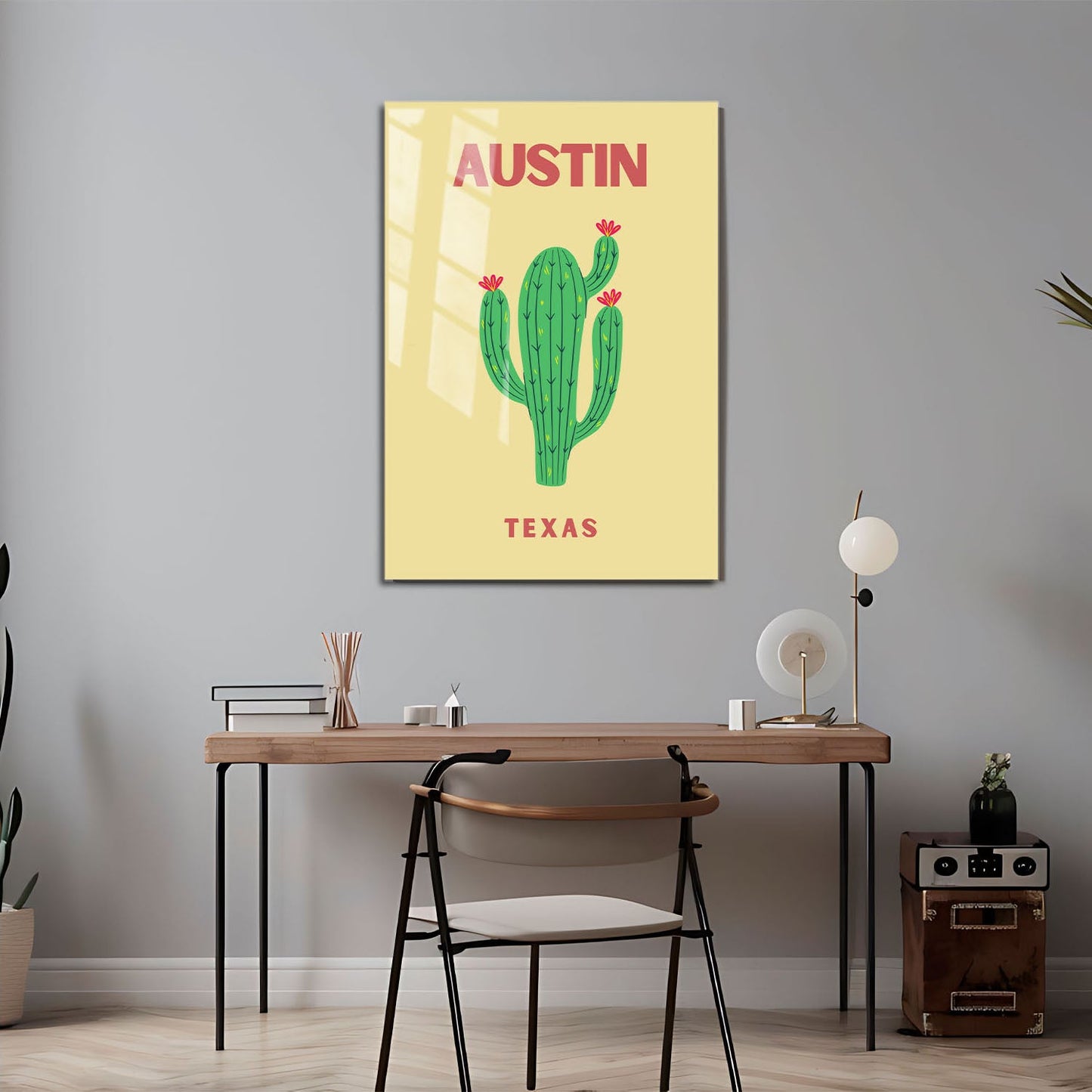 Wes Co Gallery Metal Poster Austin Texas Colorful Travel 24" x 36" Home Goods - Travel Illustrations Edge to edge Metal Art Print