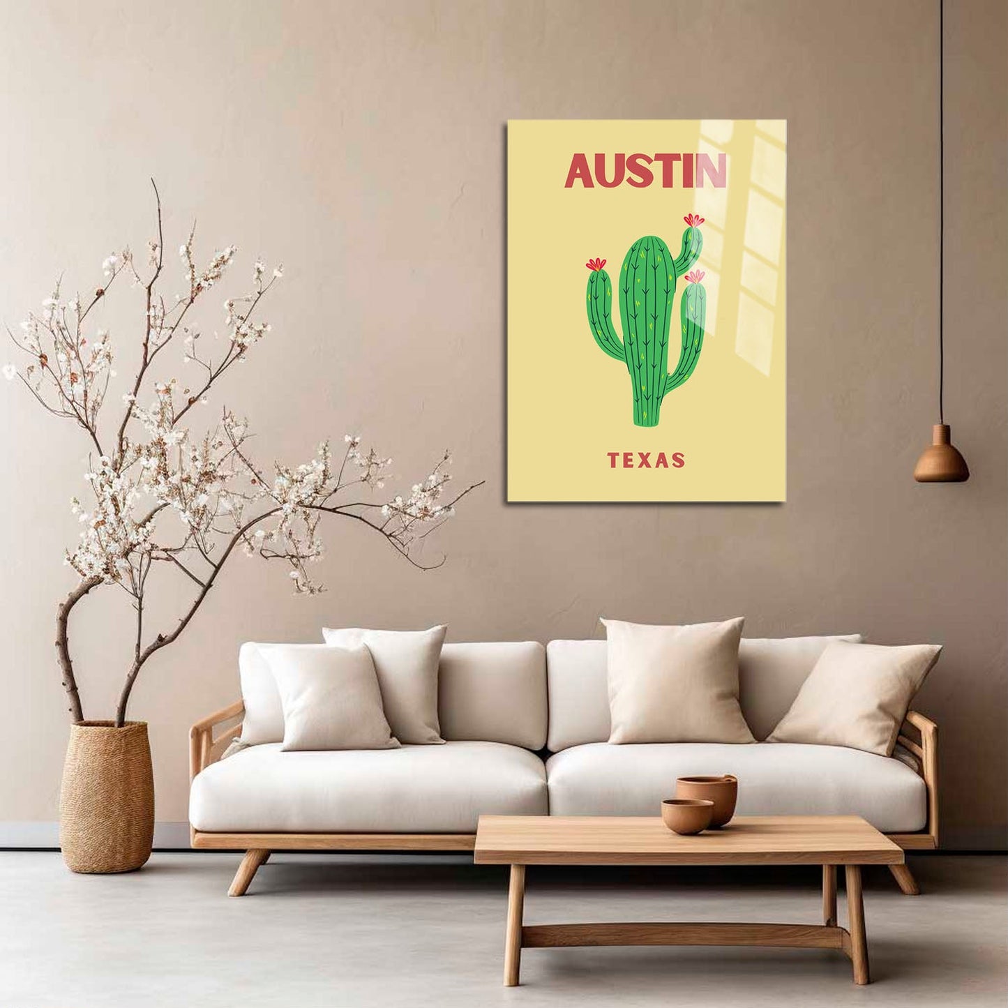 Wes Co Gallery Metal Poster Austin Texas Colorful Travel 5" x 7" Home Goods - Travel Illustrations Edge to edge Metal Art Print