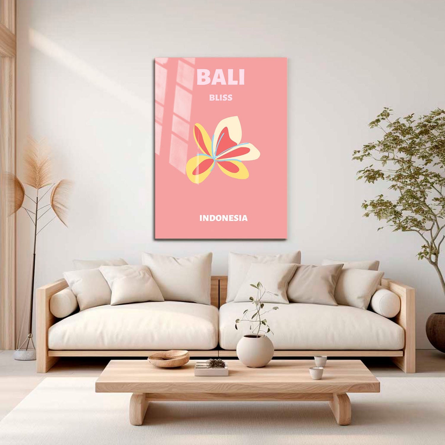 Wes Co Gallery Metal Poster Bali Bliss Indonesia Colorful Travel 16" x 24" Home Goods - Travel Illustrations Edge to edge Metal Art Print