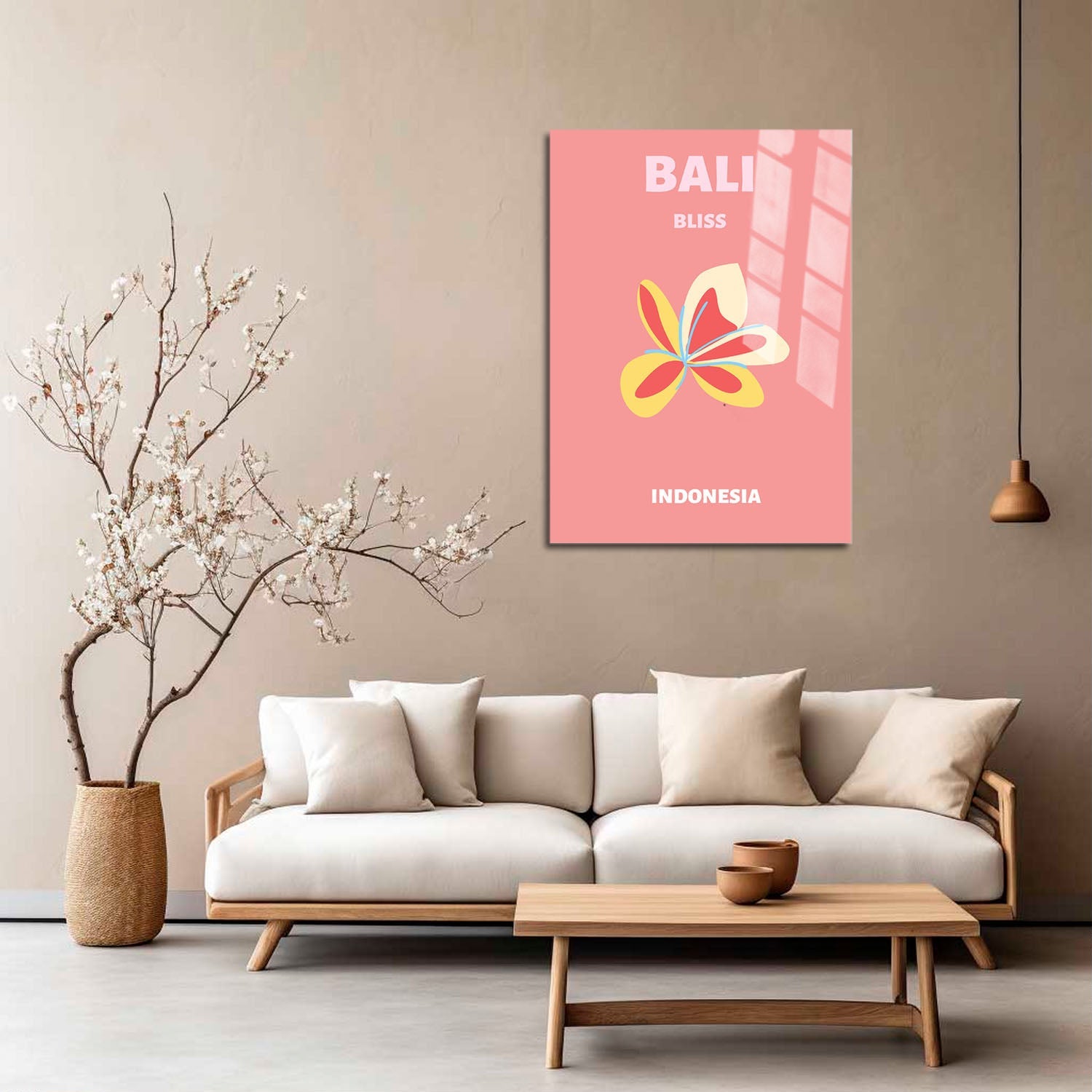 Wes Co Gallery Metal Poster Bali Bliss Indonesia Colorful Travel 5" x 7" Home Goods - Travel Illustrations Edge to edge Metal Art Print