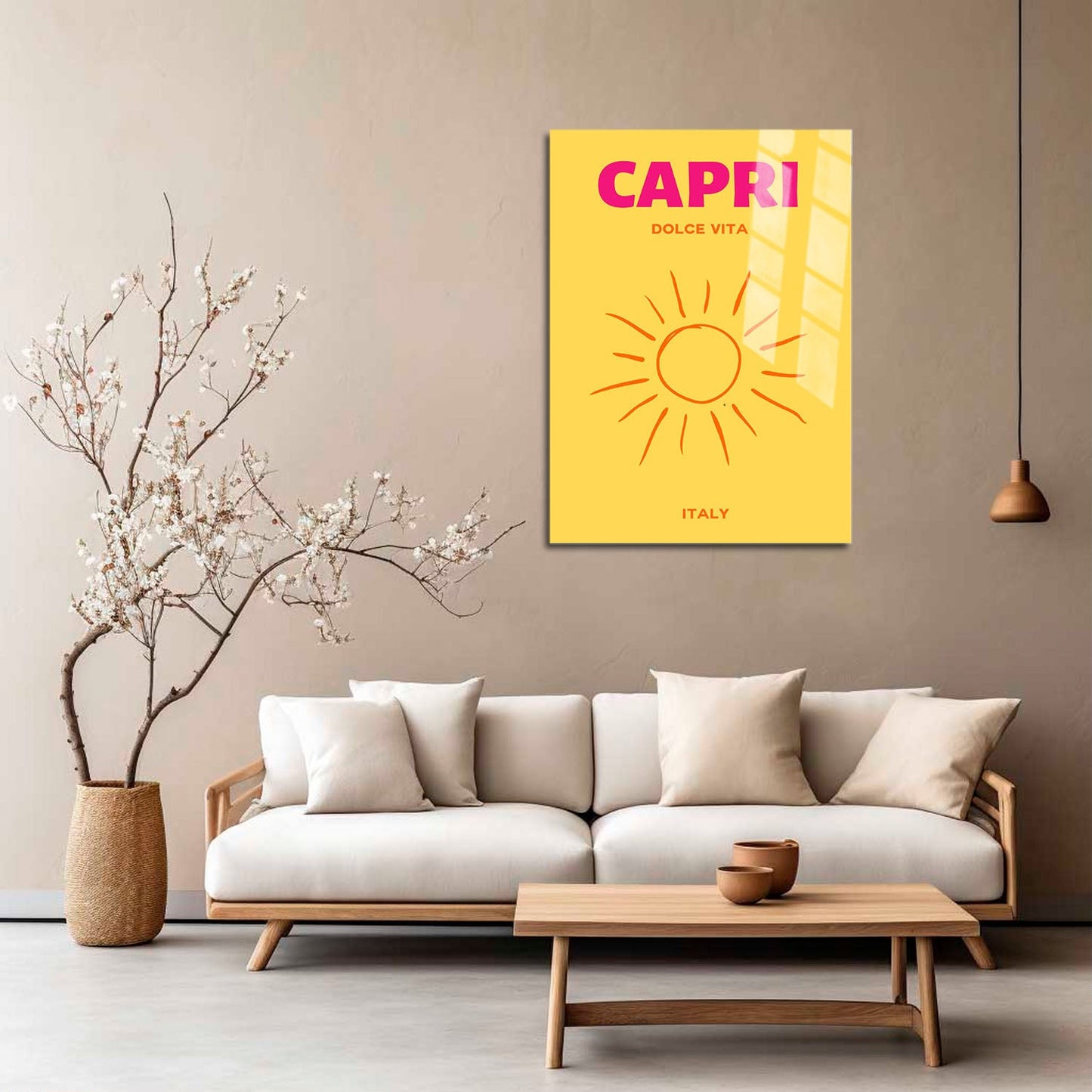 Wes Co Gallery Metal Poster Capri Italy Colorful Travel 5" x 7" Home Goods - Travel Illustrations Edge to edge Metal Art Print