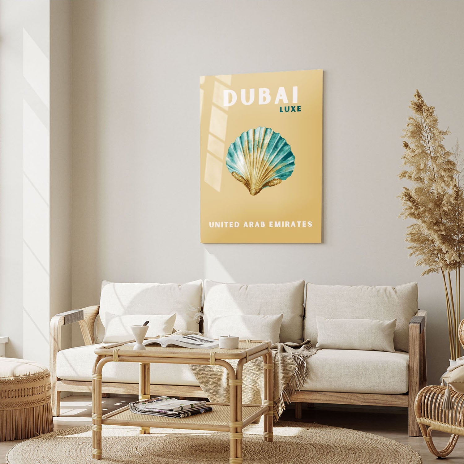 Wes Co Gallery Metal Poster Dubai UAE Colorful Travel 5" x 7" Home Goods - Travel Illustrations Edge to edge Metal Art Print