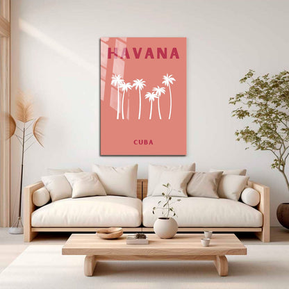 Wes Co Gallery Metal Poster Havana Cuba Colorful Travel 16" x 24" Home Goods - Travel Illustrations Edge to edge Metal Art Print