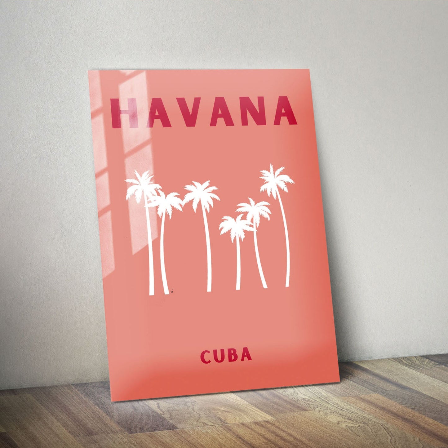 Wes Co Gallery Metal Poster Havana Cuba Colorful Travel 11" x 14" Home Goods - Travel Illustrations Edge to edge Metal Art Print