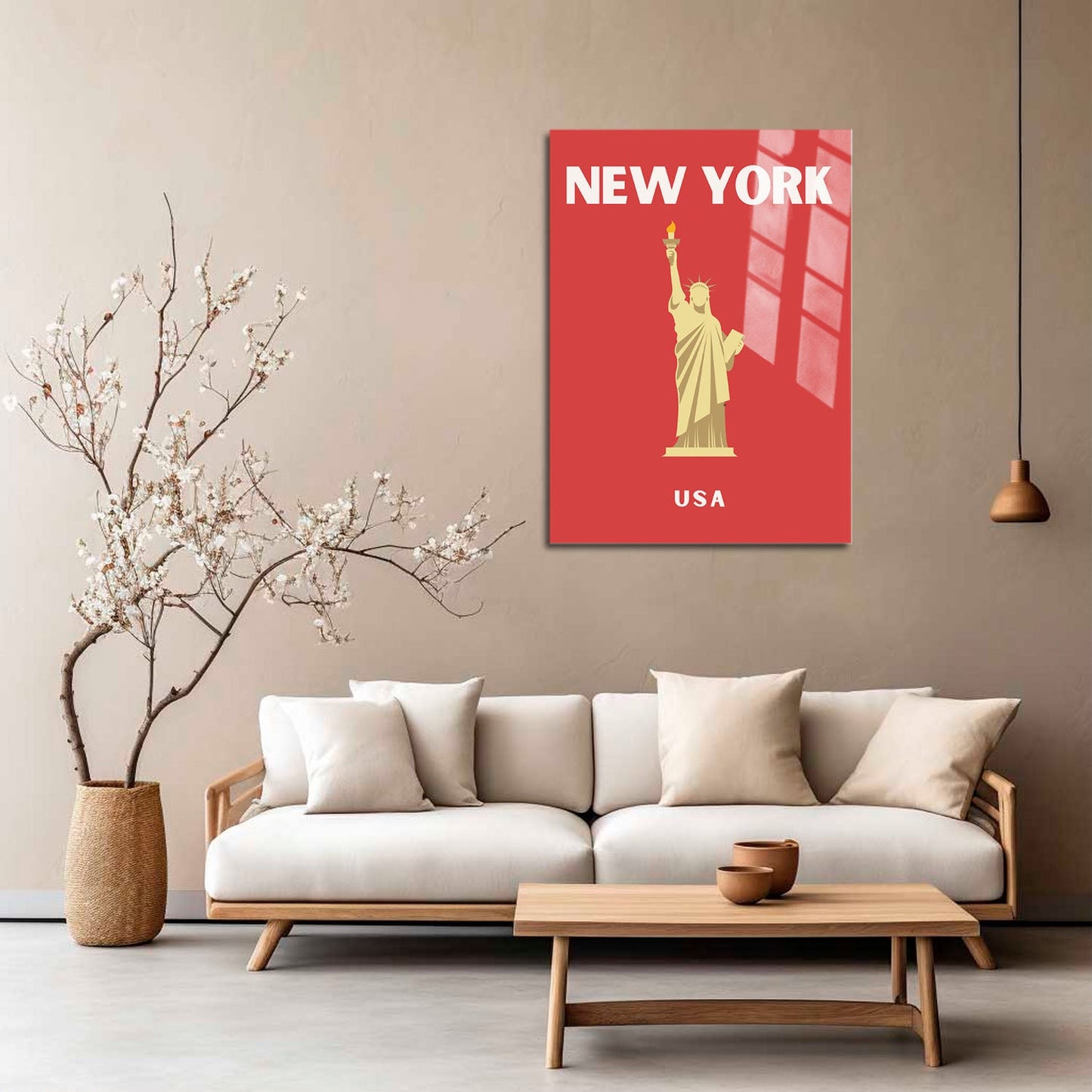 Wes Co Gallery Metal Poster New York USA Colorful Travel 5" x 7" Home Goods - Travel Illustrations Edge to edge Metal Art Print