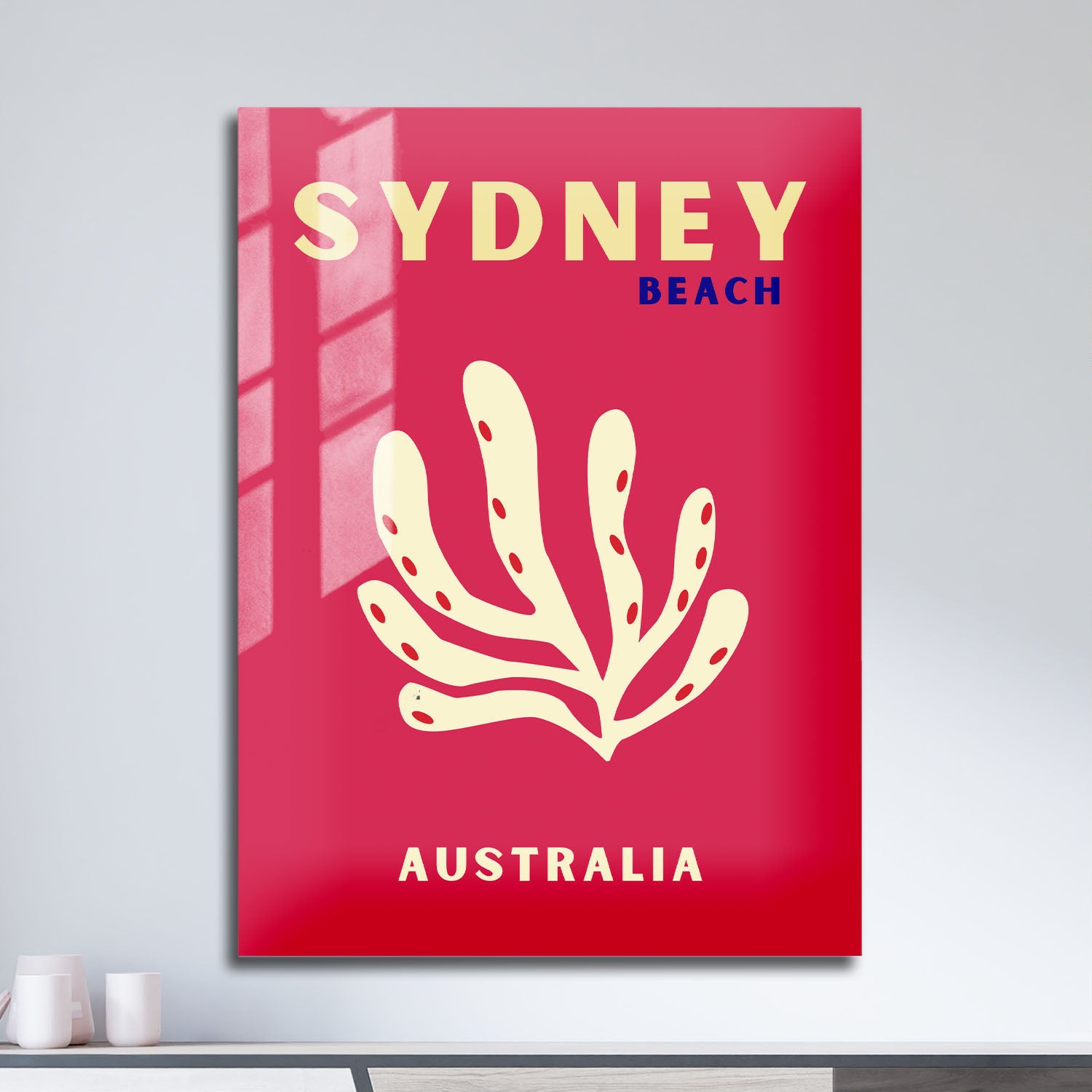 Wes Co Gallery Metal Poster Sydney Beach Australia Colorful Travel 11" x 17" Home Goods - Travel Illustrations Edge to edge Metal Art Print