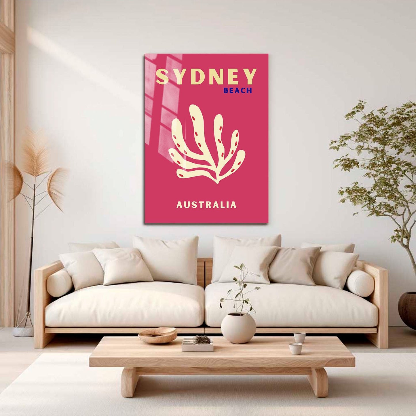 Wes Co Gallery Metal Poster Sydney Beach Australia Colorful Travel 16" x 24" Home Goods - Travel Illustrations Edge to edge Metal Art Print