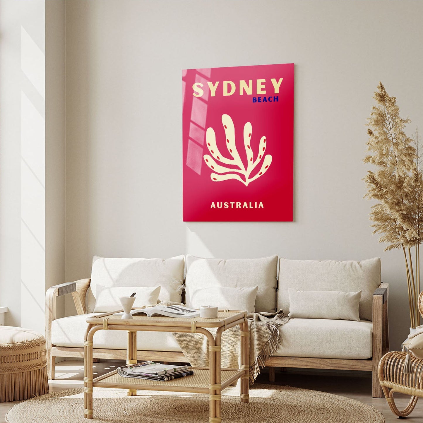 Wes Co Gallery Metal Poster Sydney Beach Australia Colorful Travel 5" x 7" Home Goods - Travel Illustrations Edge to edge Metal Art Print