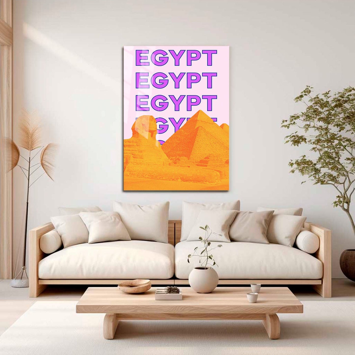 Wes Co Gallery Metal Poster Egypt City Colorful Travel 16" x 24" Home Goods - Travel Illustrations Edge to edge Metal Art Print