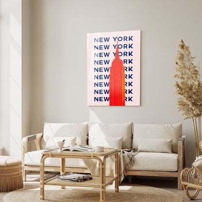 Wes Co Gallery Metal Poster New York City Colorful Travel 5" x 7" Home Goods - Travel Illustrations Edge to edge Metal Art Print