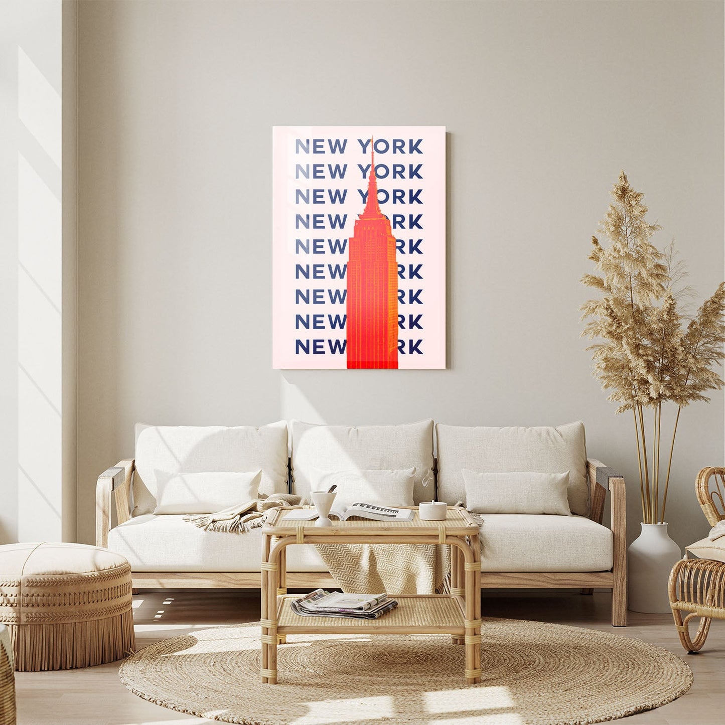 Wes Co Gallery Metal Poster New York City Colorful Travel 11" x 14" Home Goods - Travel Illustrations Edge to edge Metal Art Print