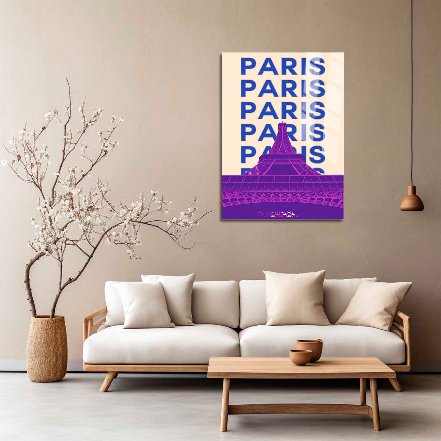 Wes Co Gallery Metal Poster Paris City Colorful Travel 5" x 7" Home Goods - Travel Illustrations Edge to edge Metal Art Print