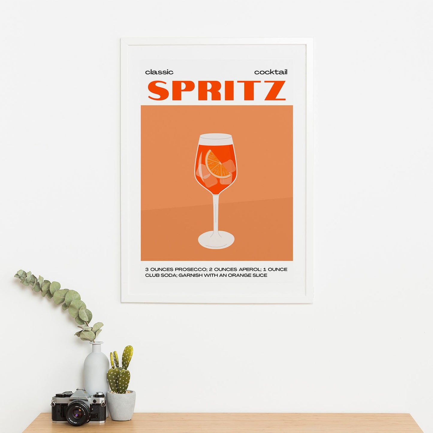 Wes Co Gallery Poster Classic Aperol Spritz Cocktail Poster 16 x 20" Home Goods - Coffee  Art Print