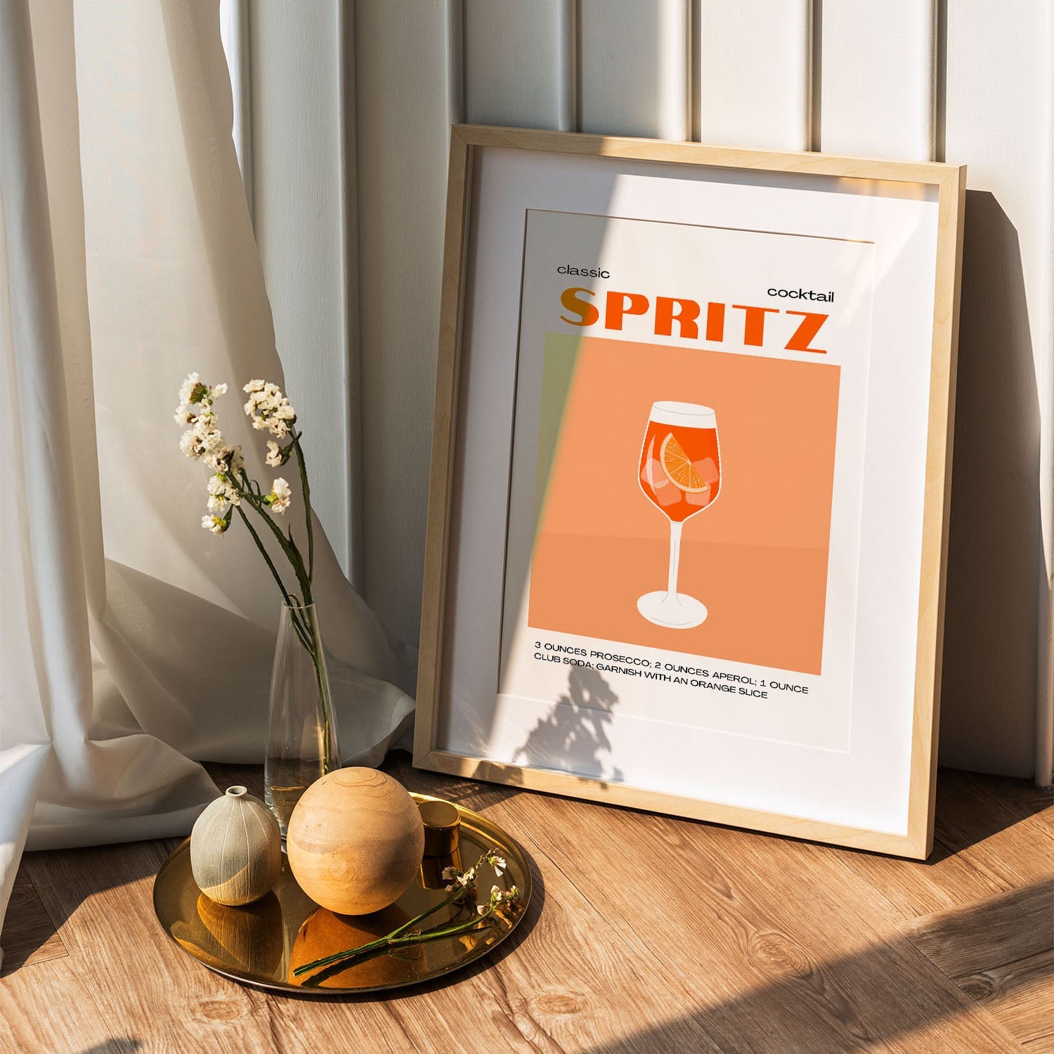 Wes Co Gallery Poster Classic Aperol Spritz Cocktail Poster 5 x 7" Home Goods - Coffee  Art Print