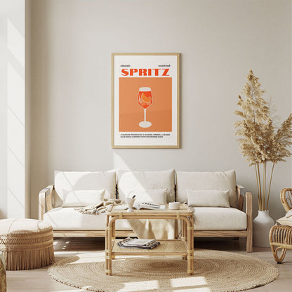 Wes Co Gallery Poster Classic Aperol Spritz Cocktail Poster 8 x 10" Home Goods - Coffee  Art Print