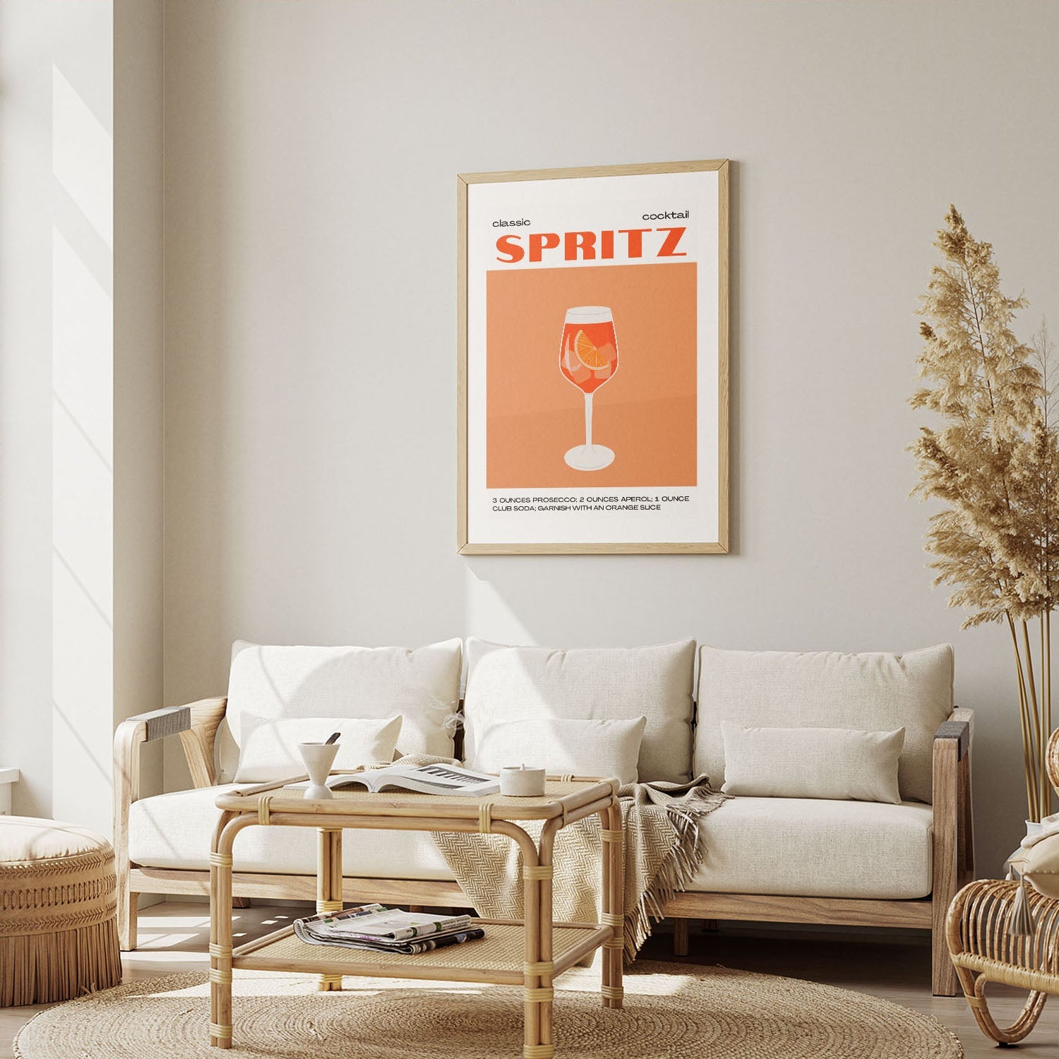 Wes Co Gallery Poster Classic Aperol Spritz Cocktail Poster 12 x 16" Home Goods - Coffee  Art Print