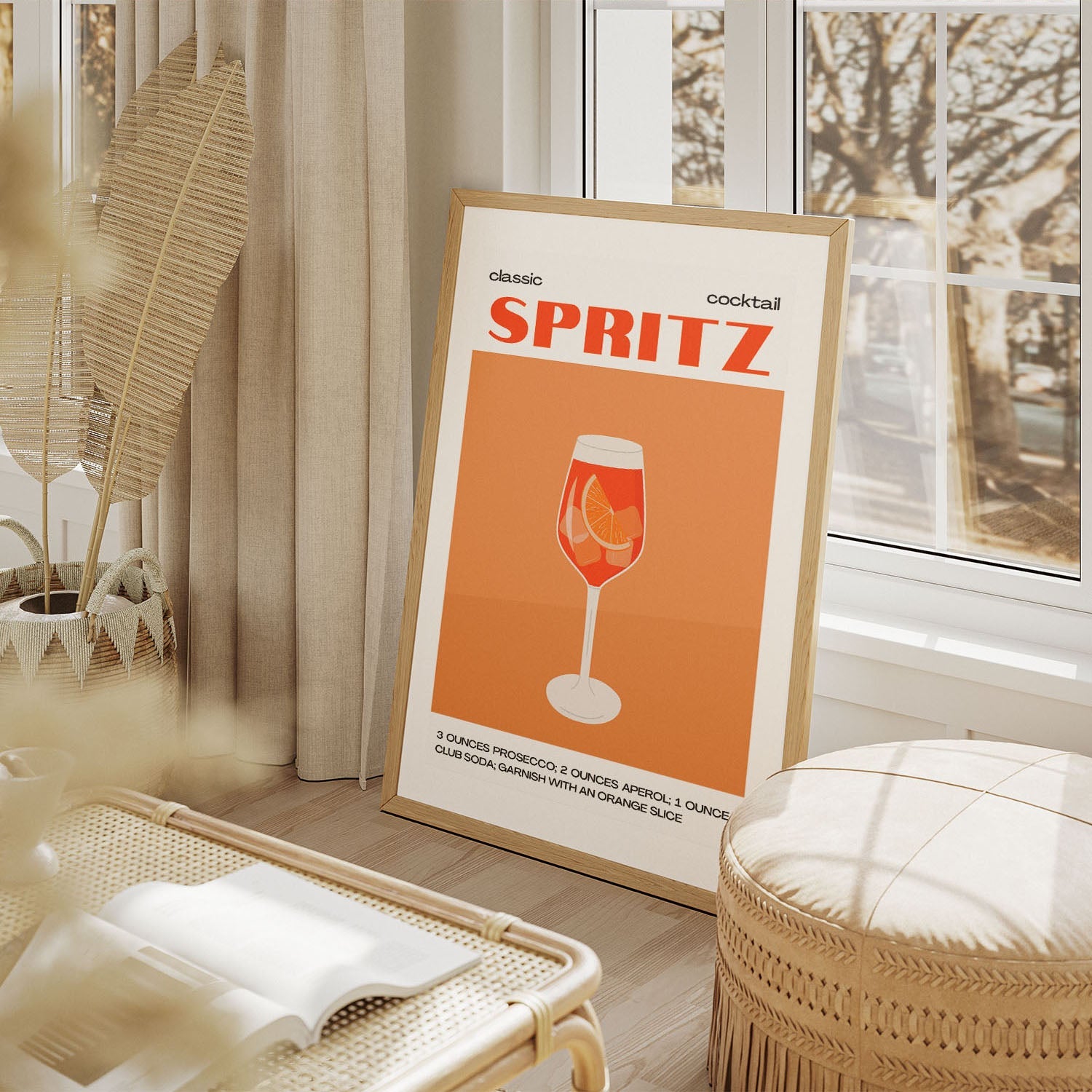 Wes Co Gallery Poster Classic Aperol Spritz Cocktail Poster 11 x 17" Home Goods - Coffee  Art Print