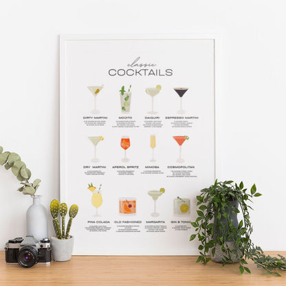 Wes Co Gallery Poster Classic Cocktail Collection Poster 12 x 16" Home Goods - Coffee  Art Print