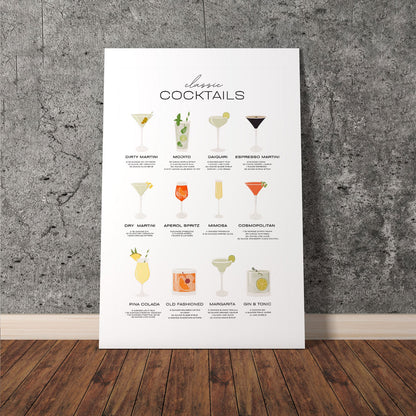 Wes Co Gallery Poster Classic Cocktail Collection Poster 11 x 17" Home Goods - Coffee  Art Print