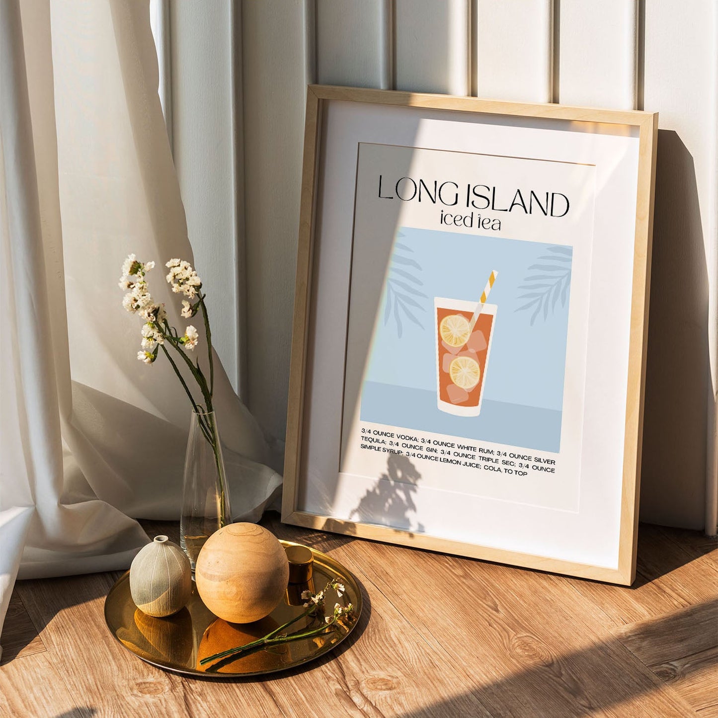 Wes Co Gallery Poster Long Island Iced Tea Recipe Poster 5 x 7" Home Goods - Coffee  Art Print
