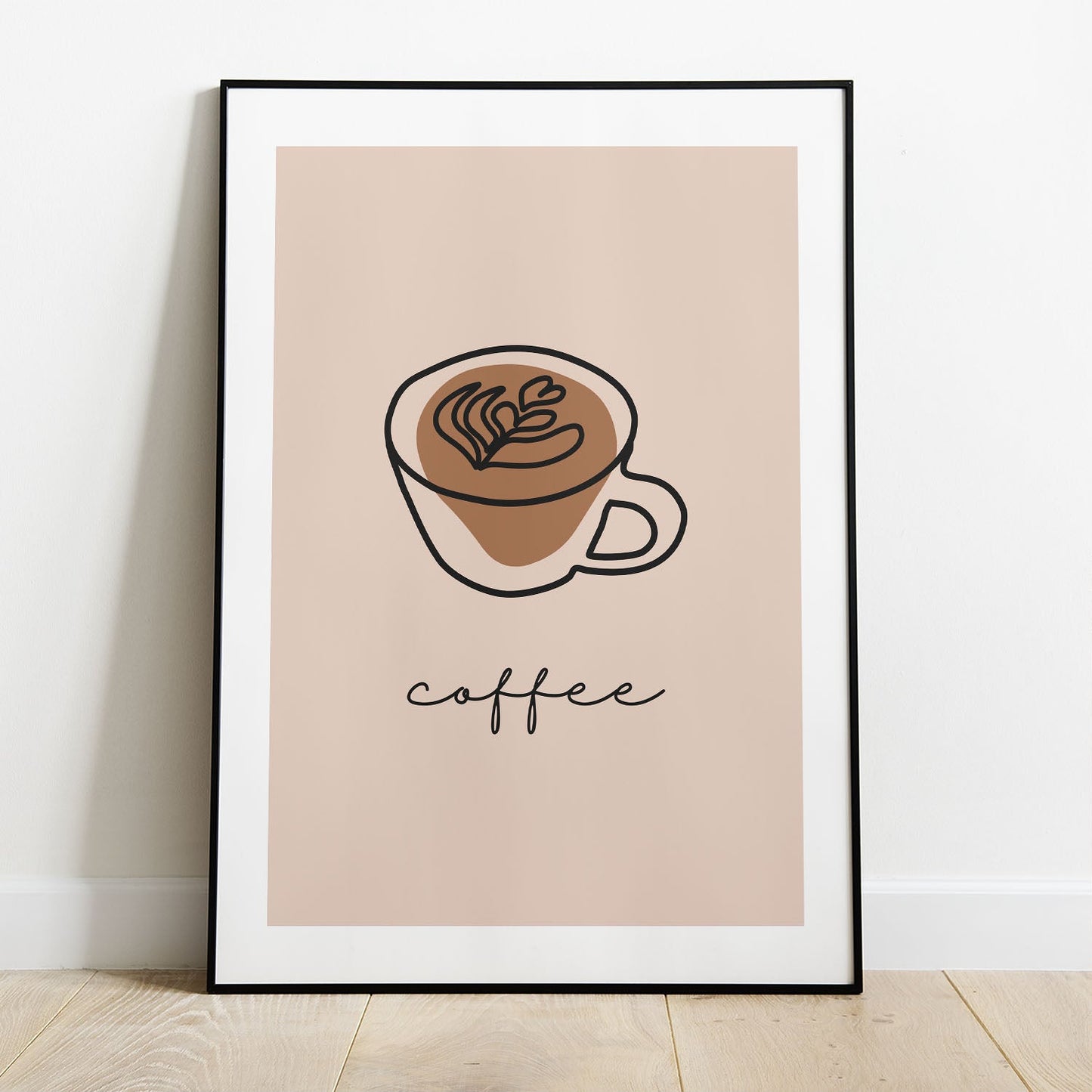 Wes Co Gallery Poster Simple Coffee Line Poster 8 x 10" Home Goods - Coffee  Art Print