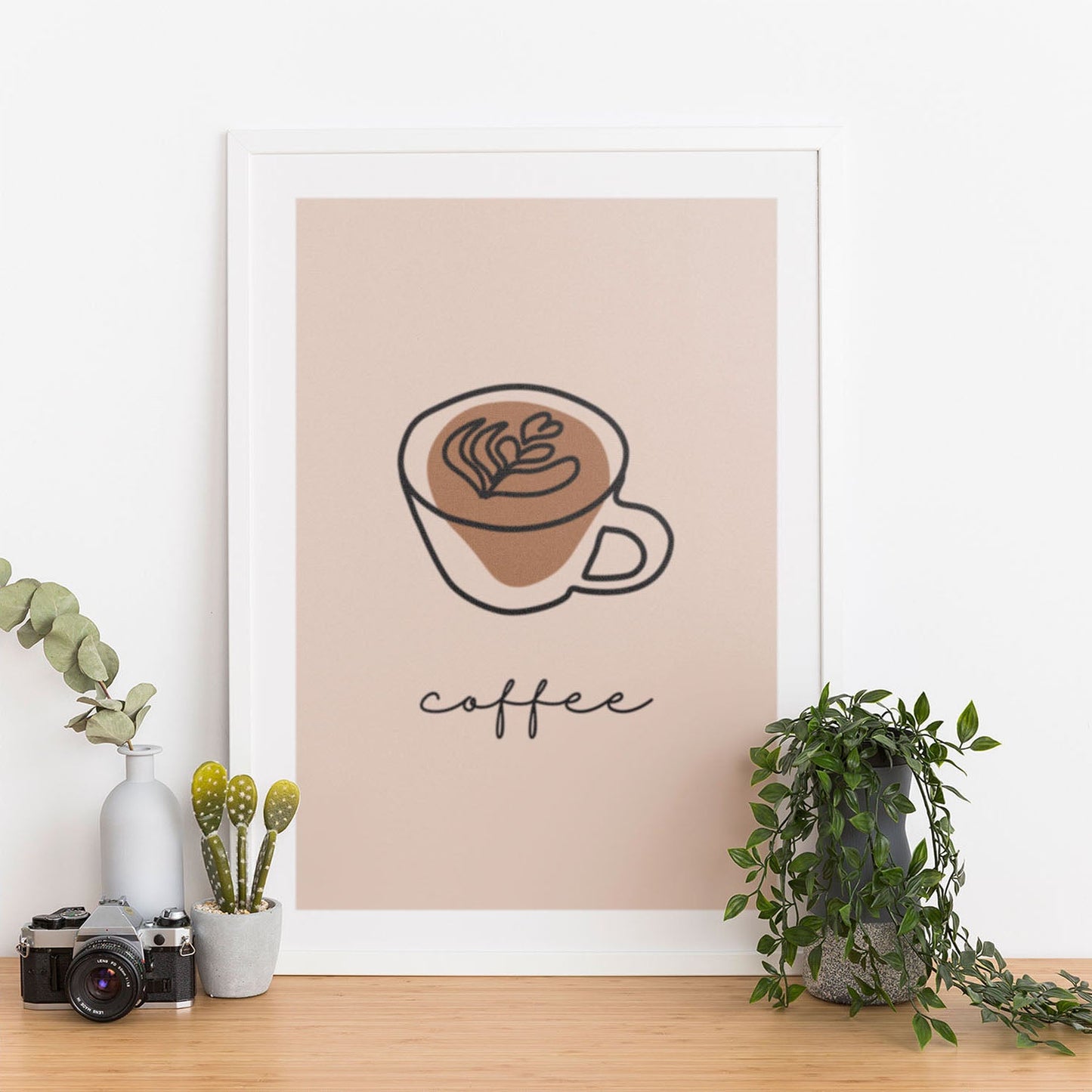 Wes Co Gallery Poster Simple Coffee Line Poster 12 x 16" Home Goods - Coffee  Art Print