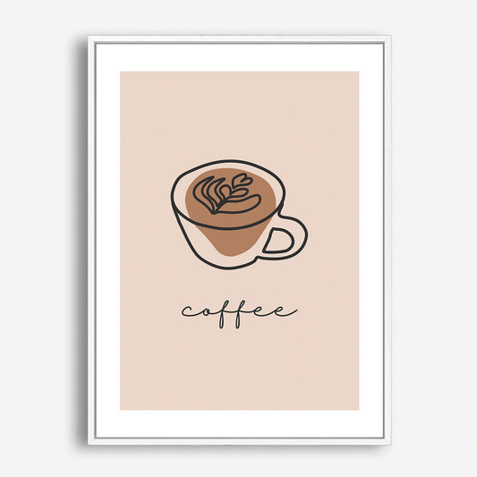 Wes Co Gallery Poster Simple Coffee Line Poster 5 x 7" Home Goods - Coffee  Art Print