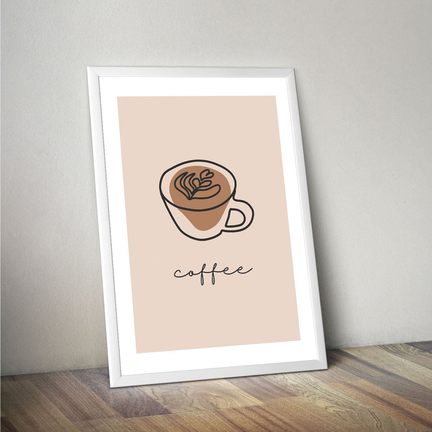Wes Co Gallery Poster Simple Coffee Line Poster 16 x 20" Home Goods - Coffee  Art Print
