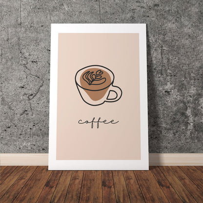 Wes Co Gallery Poster Simple Coffee Line Poster 11 x 17" Home Goods - Coffee  Art Print