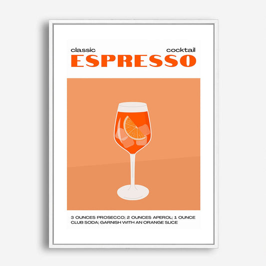 Wes Co Gallery Poster Modern Espresso Cocktail Poster 5 x 7" Home Goods - Coffee  Art Print