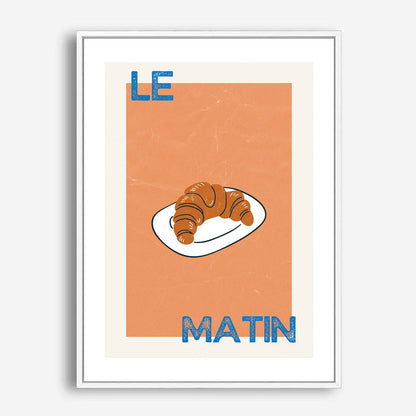 Wes Co Gallery Poster Morning Croissant Delight 5 x 7" Home Goods - Coffee  Art Print