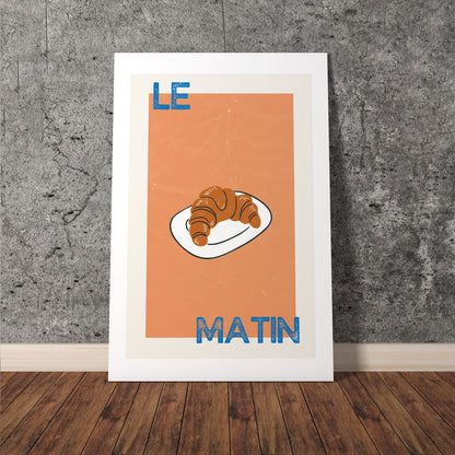 Wes Co Gallery Poster Morning Croissant Delight 11 x 17" Home Goods - Coffee  Art Print