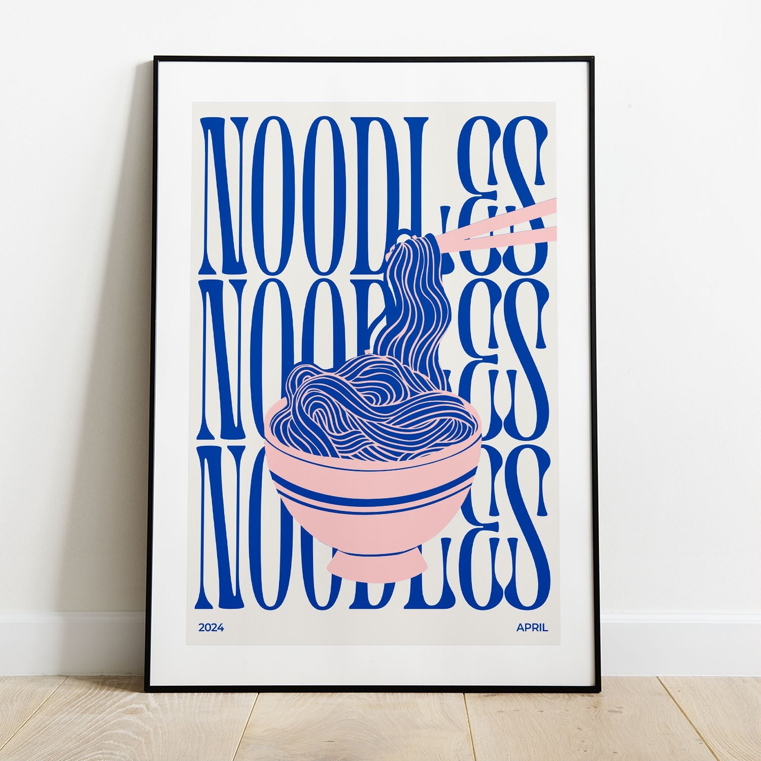 Wes Co Gallery Poster Noodle Symphony 8 x 10" Home Goods - Coffee  Art Print