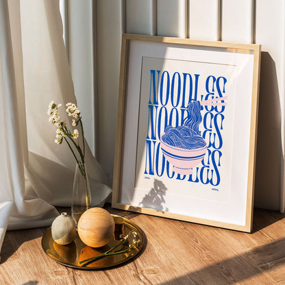 Wes Co Gallery Poster Noodle Symphony 5 x 7" Home Goods - Coffee  Art Print