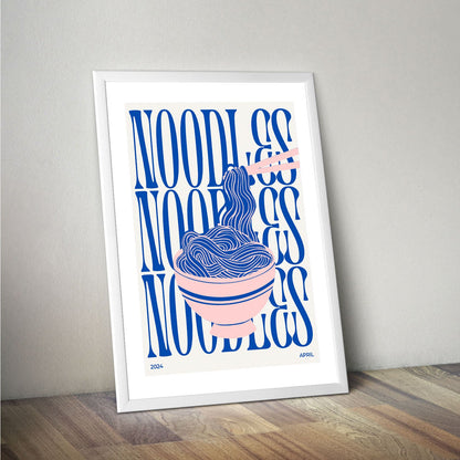 Wes Co Gallery Poster Noodle Symphony 16 x 20" Home Goods - Coffee  Art Print