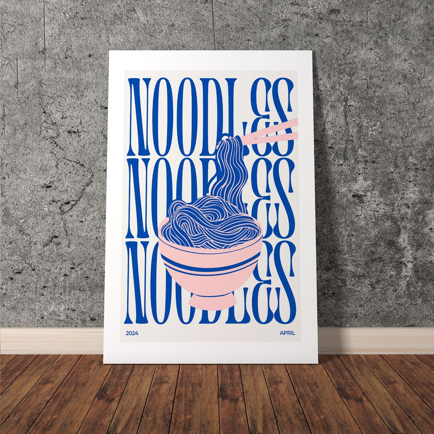 Wes Co Gallery Poster Noodle Symphony 11 x 17" Home Goods - Coffee  Art Print