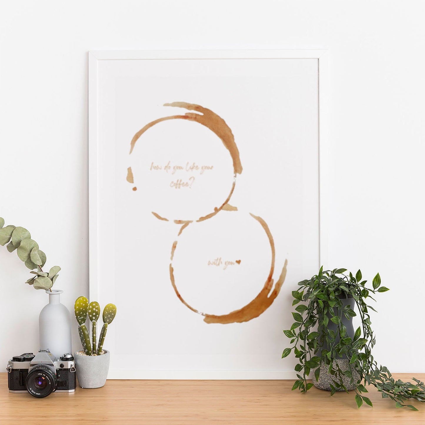 Wes Co Gallery Poster Coffee Stain Love 12 x 16" Home Goods - Coffee  Art Print