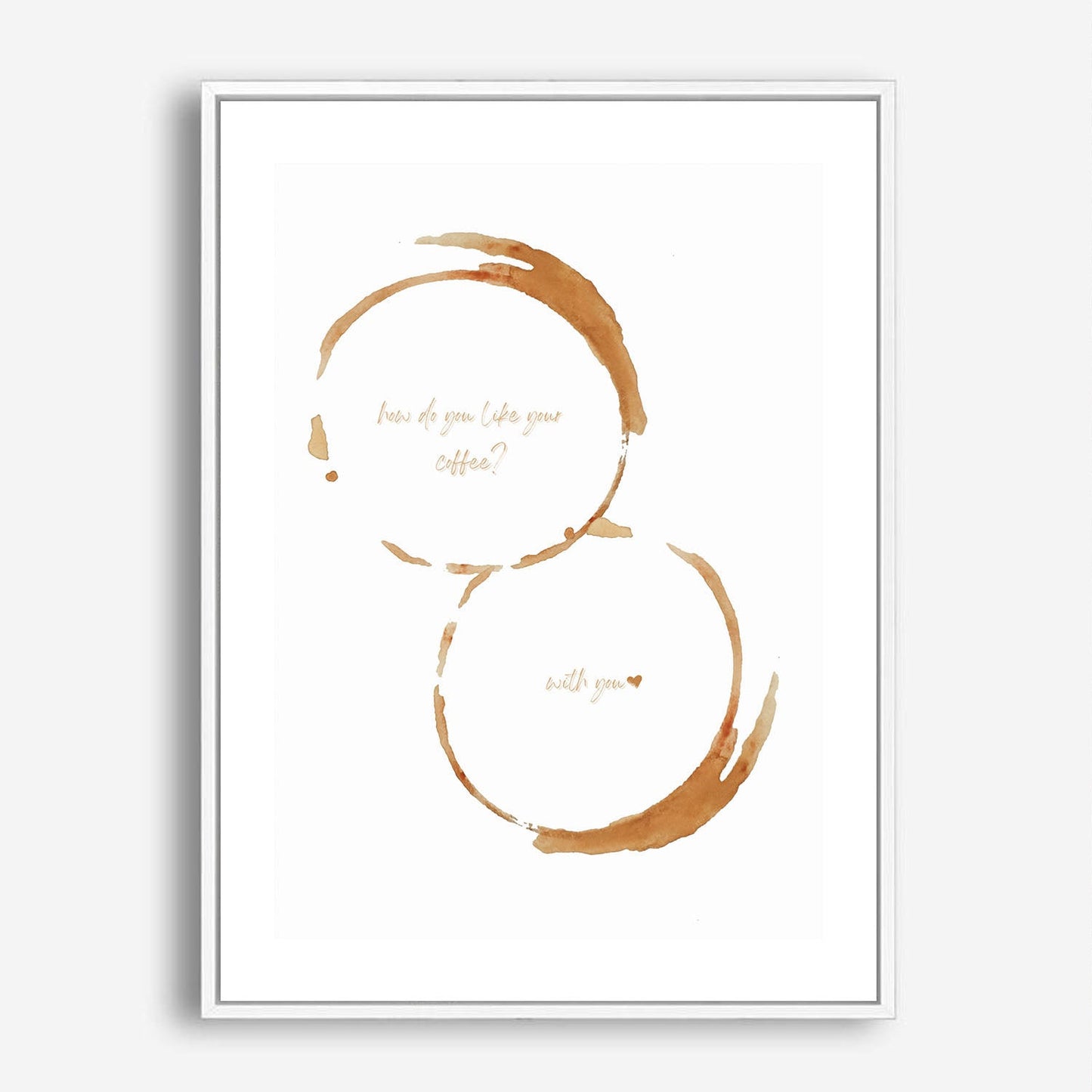 Wes Co Gallery Poster Coffee Stain Love 5 x 7" Home Goods - Coffee  Art Print