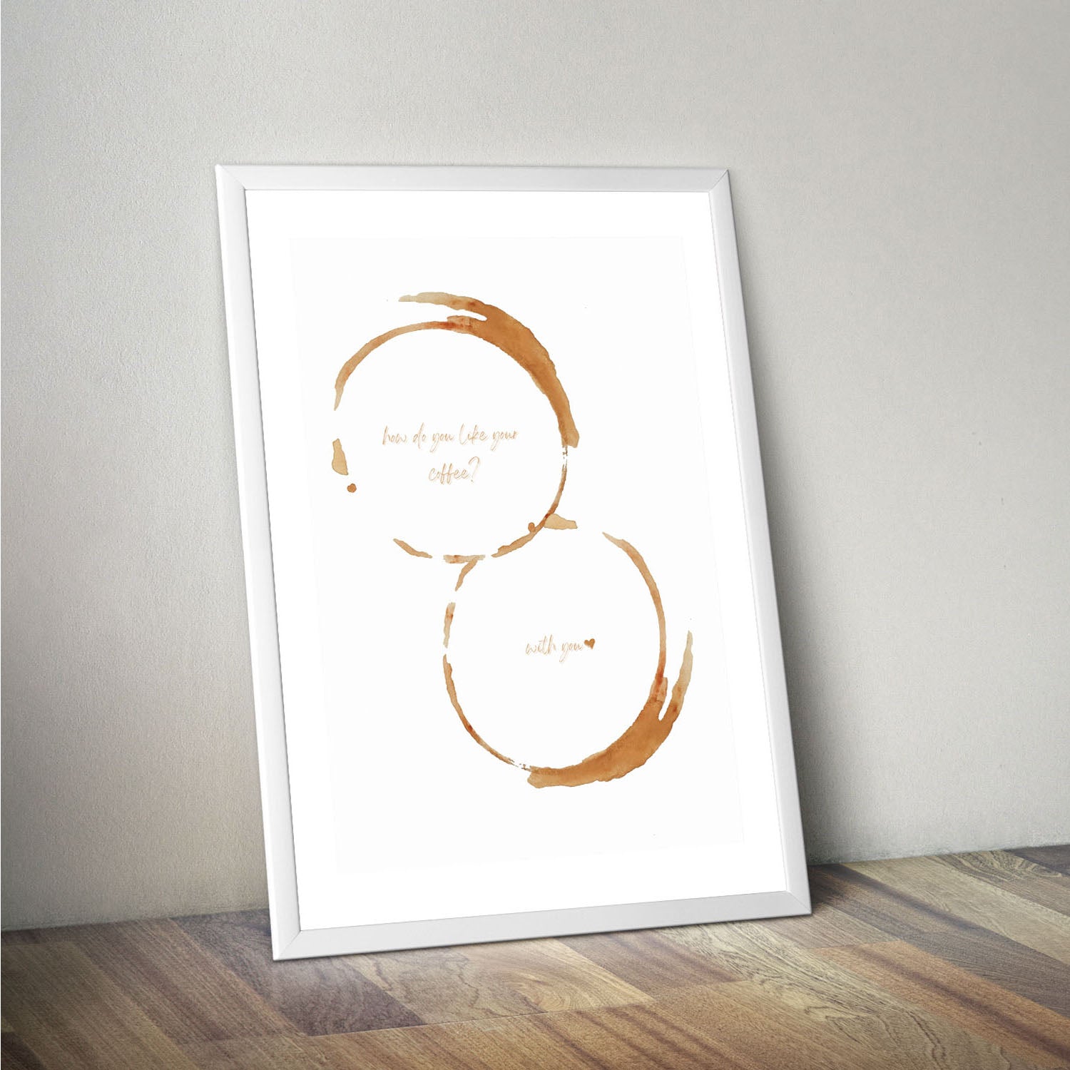 Wes Co Gallery Poster Coffee Stain Love 16 x 20" Home Goods - Coffee  Art Print