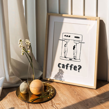 Wes Co Gallery Poster Caffe Curious 5 x 7" Home Goods - Coffee  Art Print