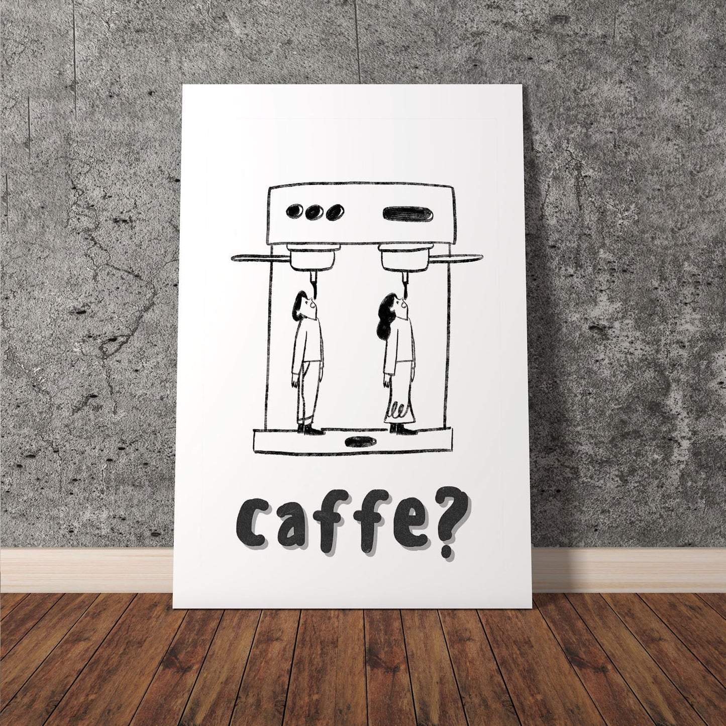 Wes Co Gallery Poster Caffe Curious 11 x 17" Home Goods - Coffee  Art Print