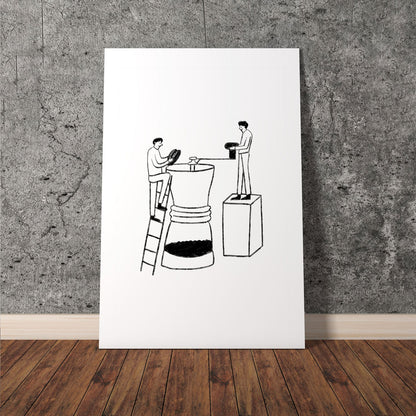 Wes Co Gallery Poster The Grind 11 x 17" Home Goods - Coffee  Art Print