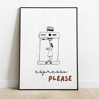 Wes Co Gallery Poster Espresso Elegance 8 x 10" Home Goods - Coffee  Art Print