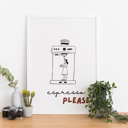 Wes Co Gallery Poster Espresso Elegance 12 x 16" Home Goods - Coffee  Art Print